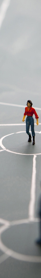 Social Network Concept Connected Miniature People Green Chalkboard